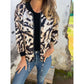Calla Leopard Print Zip Up Bomber Jacket