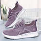 Athletic Knit Running Shoes with Cushioned Sole - 3 Colors