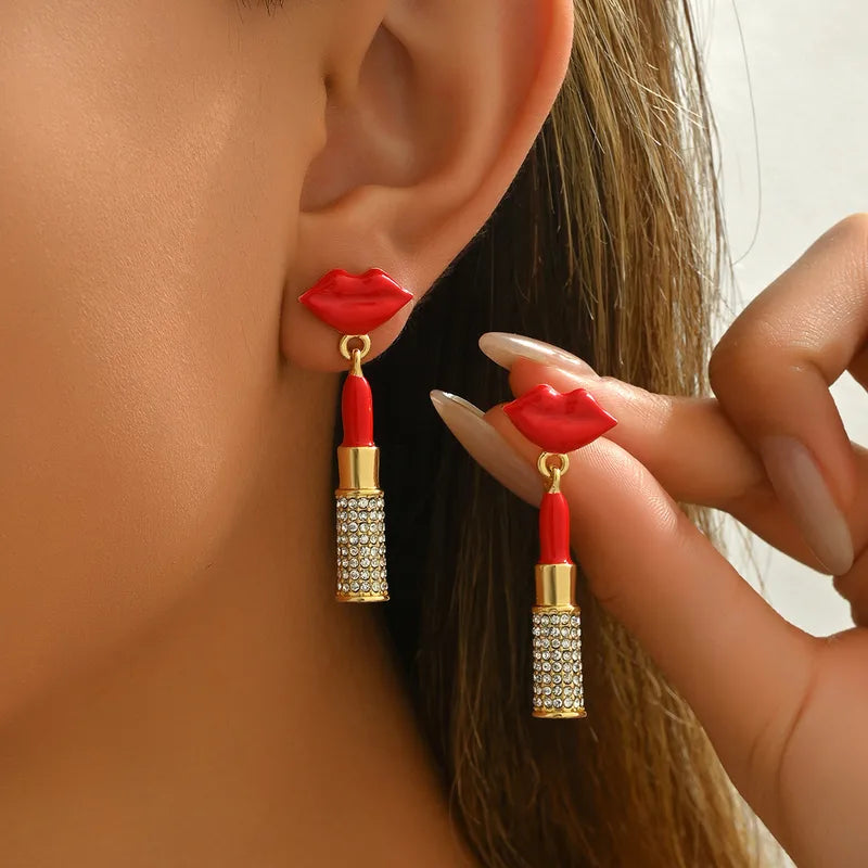 Lipstick Dangle Earrings