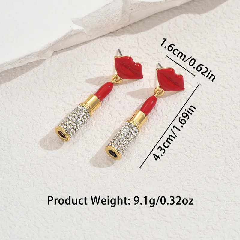 Lipstick Dangle Earrings