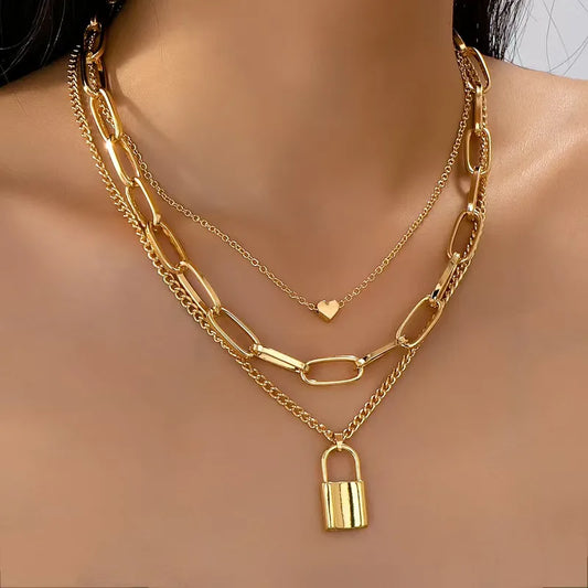 Locked in Love Layered Necklace