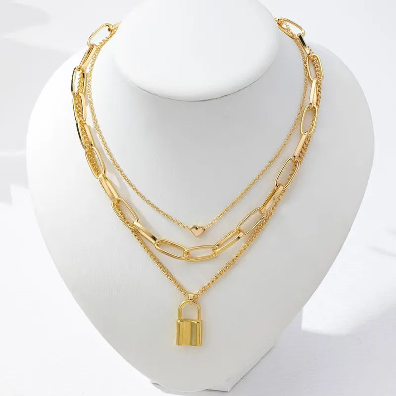 Locked in Love Layered Necklace