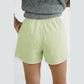 Lolo Green Plaid Gingham Printed High Waist Shorts