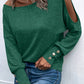 London Green Asymmetrical Cut Out Buttoned Long Sleeve Top