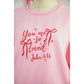 RTS Pink You Are So Loved Embroidered Graphic Pullover Top