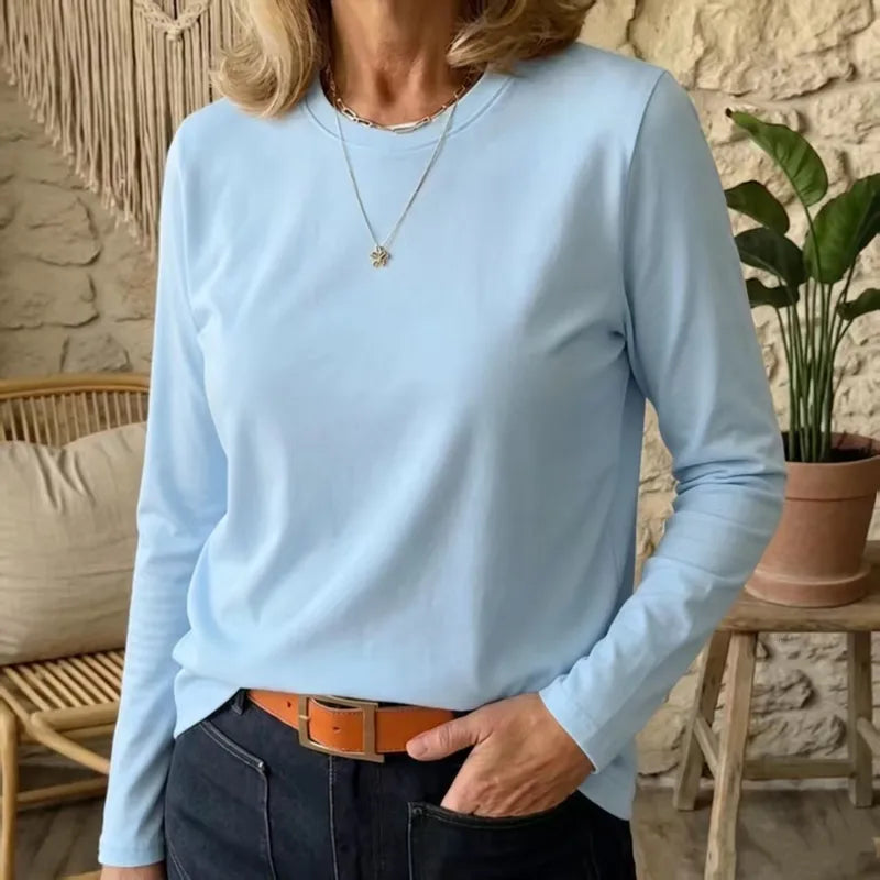 Ivyana Slim Fit Long Sleeve Tee Shirt - 7 Colors