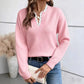 Irene Lace Trim V Neck Sweater - 7 Colors