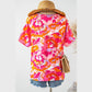 Lulu Abstract Print V Neck Summer Blouse