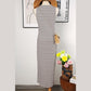 REDUCED!!!  Lydie White Striped Print Sleeveless Buttoned Maxi Dress  REDUCED!!!