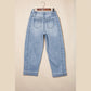 Lylah Raw Hem Turnup Loose Ankle-length Jeans