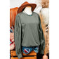 Lynn Grey Patchwork Sleeve Round Neck Sweatshirt