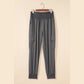 Mabli Grey Elastic High Waist Pocketed Cargo Jogger Pants