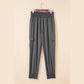 Mabli Grey Elastic High Waist Pocketed Cargo Jogger Pants