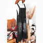 Mackie Black Distressed Bib Pocket Wide Leg Denim Overall