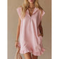 Madi Pink Ruffle Hem Zip Dress
