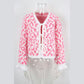 Madonna Bow Front Ruffled Cuff Leopard Cardigan - 3 Colors