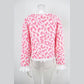 Madonna Bow Front Ruffled Cuff Leopard Cardigan - 3 Colors