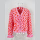 Madonna Bow Front Ruffled Cuff Leopard Cardigan - 3 Colors