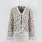 Madonna Bow Front Ruffled Cuff Leopard Cardigan - 3 Colors