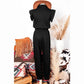 REDUCED!!!  Malbi Black Zipper Flutter Sleeve Drawstring High Waist Jumpsuit  REDUCED!!!
