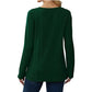 Marbella Green V Neck Loose Fit Sweater