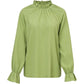 Maria Green Mock Turtle Neck Long Sleeve Blouse