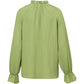 Maria Green Mock Turtle Neck Long Sleeve Blouse