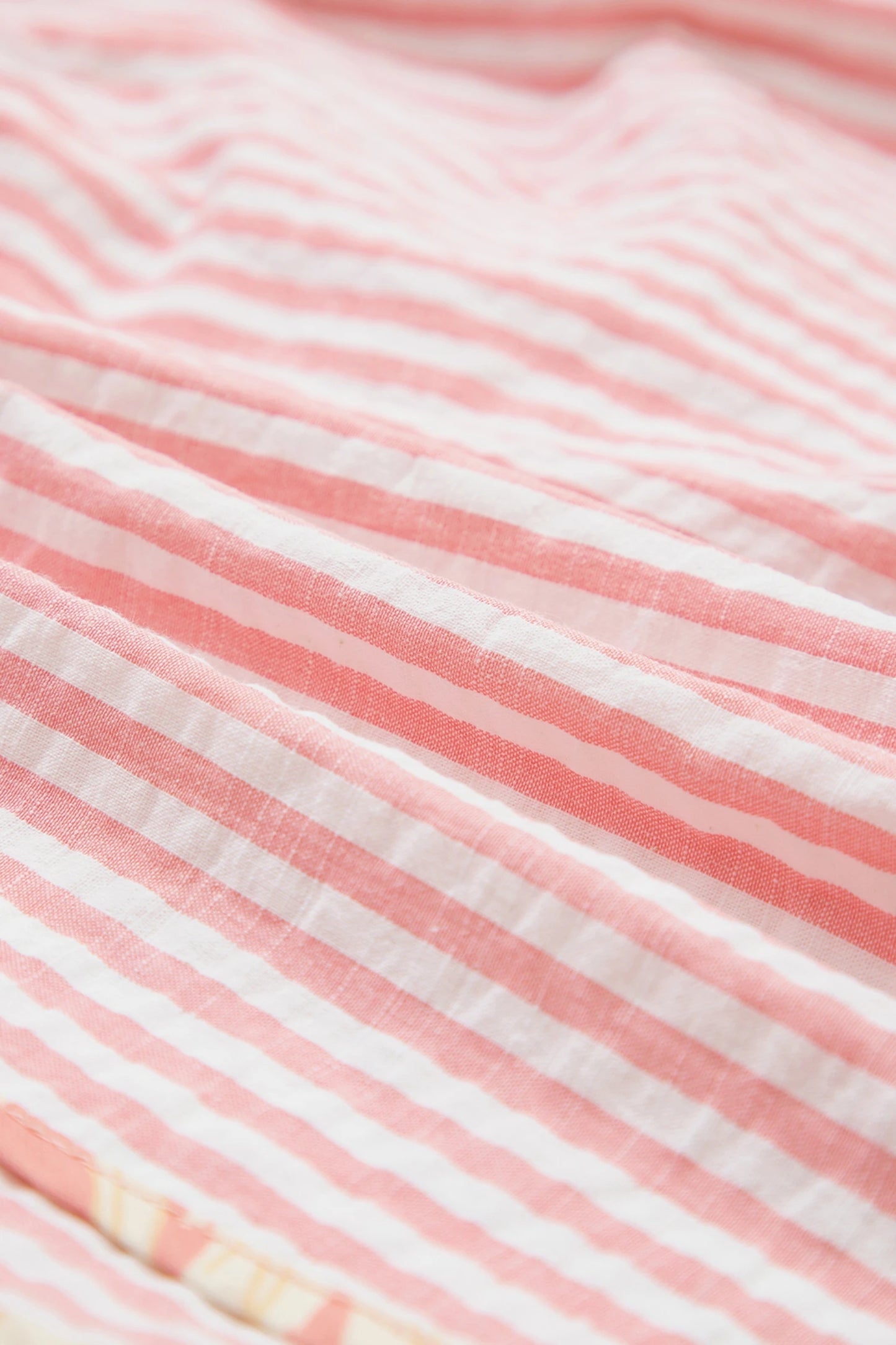 SALE!!!  Mariah Light Pink Floral Trim Ribbon Knot Striped Casual Shorts