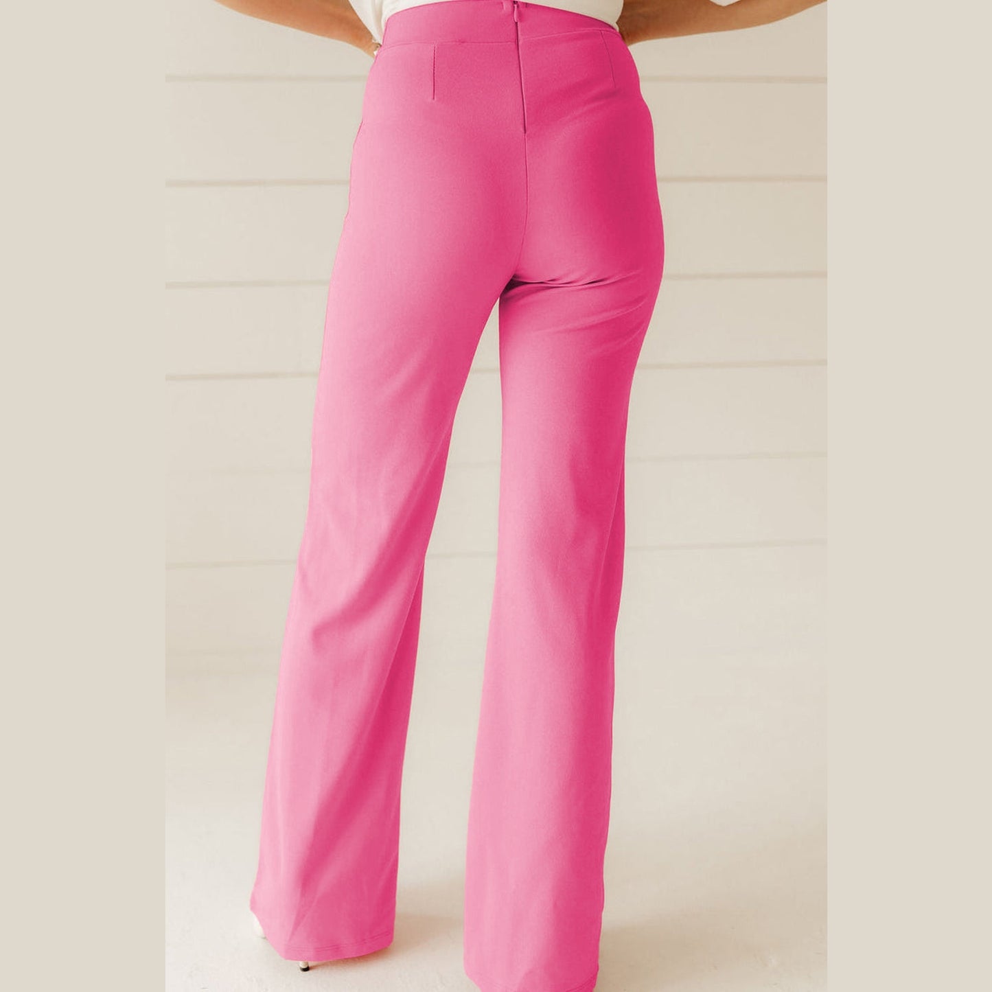 Marigold Sachet Pink High Waist Central Seam Flared Pants