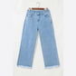 Marinda Acid Washed High Rise Cropped Wide Leg Jeans