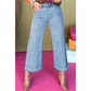 Marinda Acid Washed High Rise Cropped Wide Leg Jeans