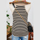 SALE!!!  Marissa Black Stripe Crew Neck Slim Fit Sweater