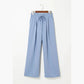 Marla Drawstring Elastic Waistband Pleated Loose Pants