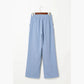 Marla Drawstring Elastic Waistband Pleated Loose Pants