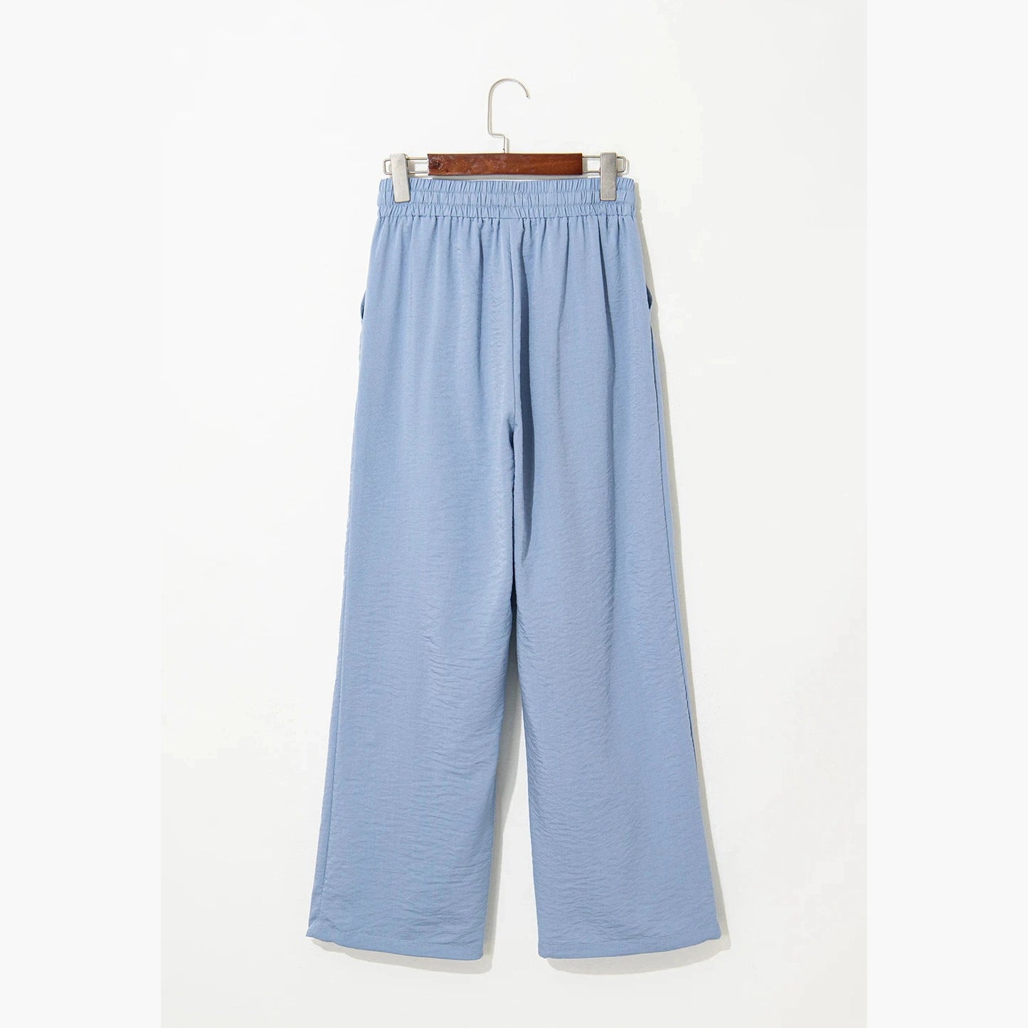 Marla Drawstring Elastic Waistband Pleated Loose Pants