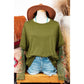 REDUCED!!!  Marloe Green Faux Two Piece Floral Long Sleeve Patchwork Tee  REDUCED!!!