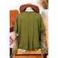 REDUCED!!!  Marloe Green Faux Two Piece Floral Long Sleeve Patchwork Tee  REDUCED!!!