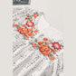 Maryliz White Floral Embroidered Ethnic Printed Crinkle Blouse