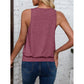 Dedi Mauve V Neck Draped Sleeveless Tank
