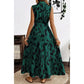 Maven Green Sleeveless Waist Cinching Dress