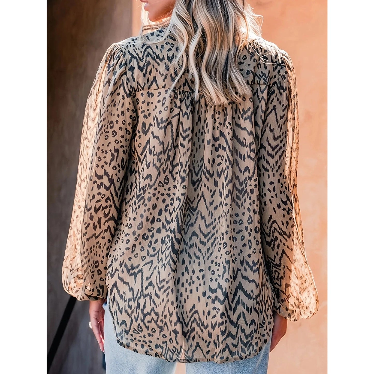 Mavi Animal Print Statement Blouse