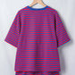 Maxanne Navy Stripe Ribbed Cotton Two-Piece Short Set with Chest Patch Detail
