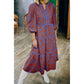 RTS 3/4 Puff Sleeve Tiered Loose Floral Dress