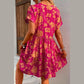 Maybelle Floral Print Batwing Sleeve Smock Dress