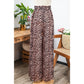 Meeka Desert Palm Boho Leopard Wide Leg Pants