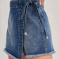 Melinda Wrapped Tied Waist Denim Skort