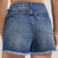 Melinda Wrapped Tied Waist Denim Skort