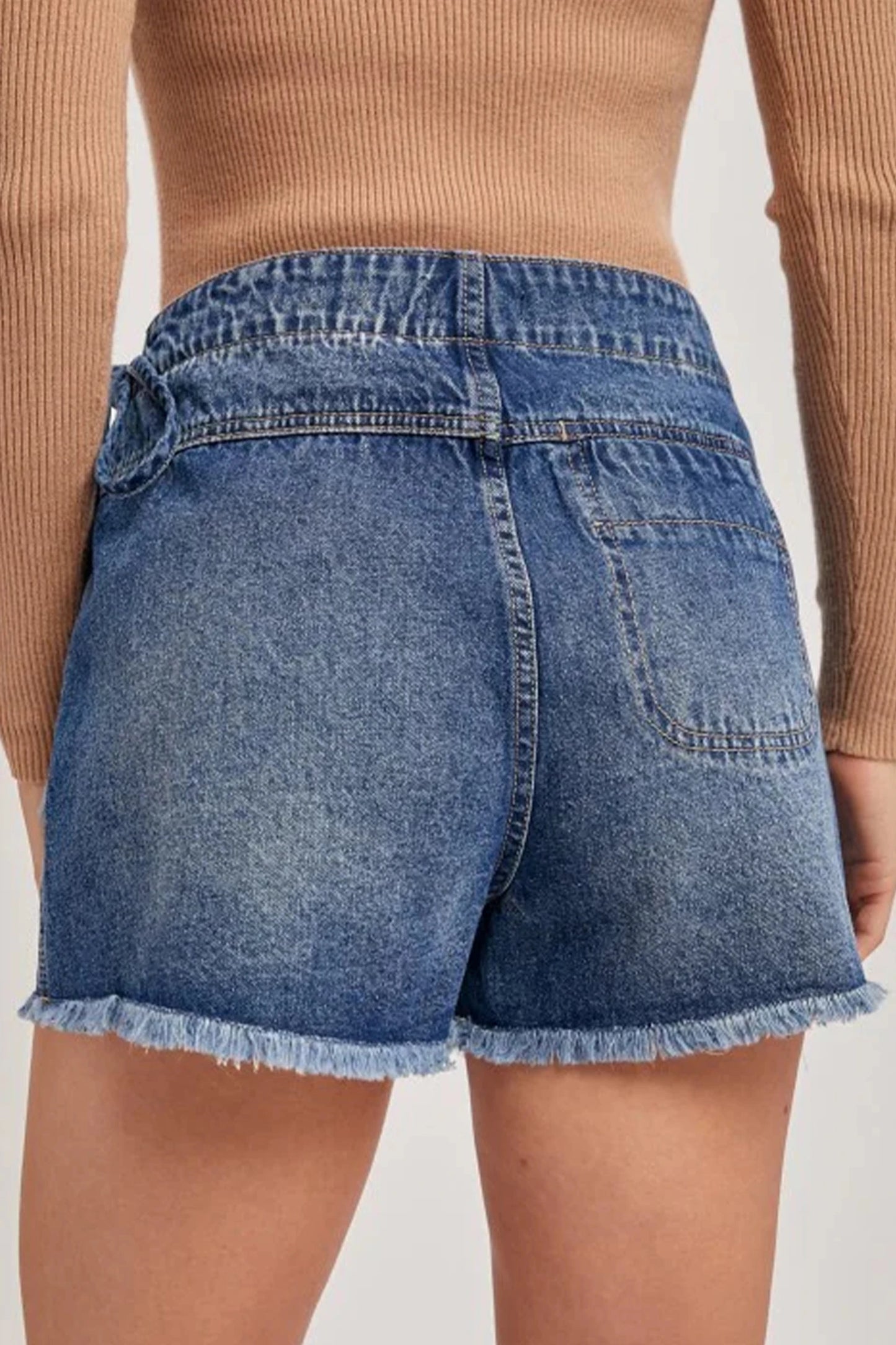 Melinda Wrapped Tied Waist Denim Skort