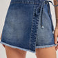 Melinda Wrapped Tied Waist Denim Skort