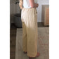 Melania Stripe Ribbon Drawstring Waist Full-Length Shift Pant